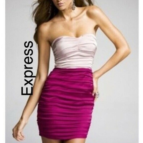 Express Dresses & Skirts - EXPRESS Strapless Two Tone Dress, Size 8